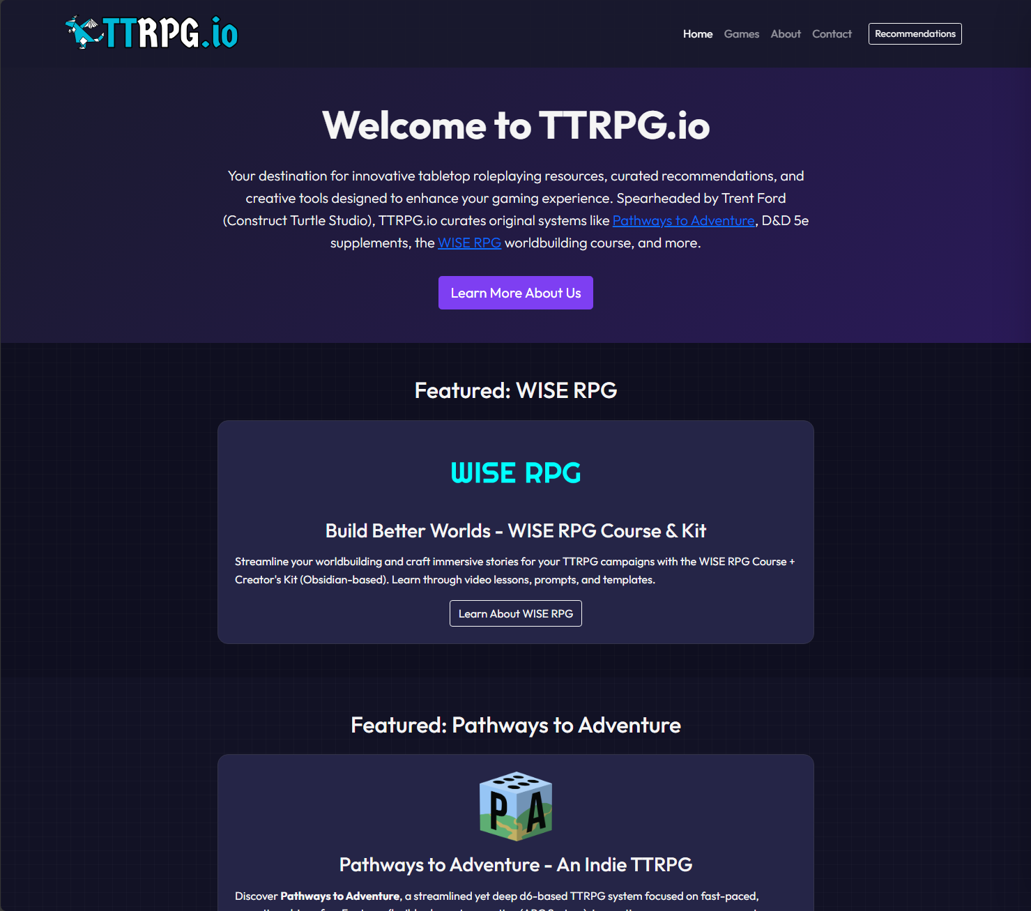 TTRPG.io Website