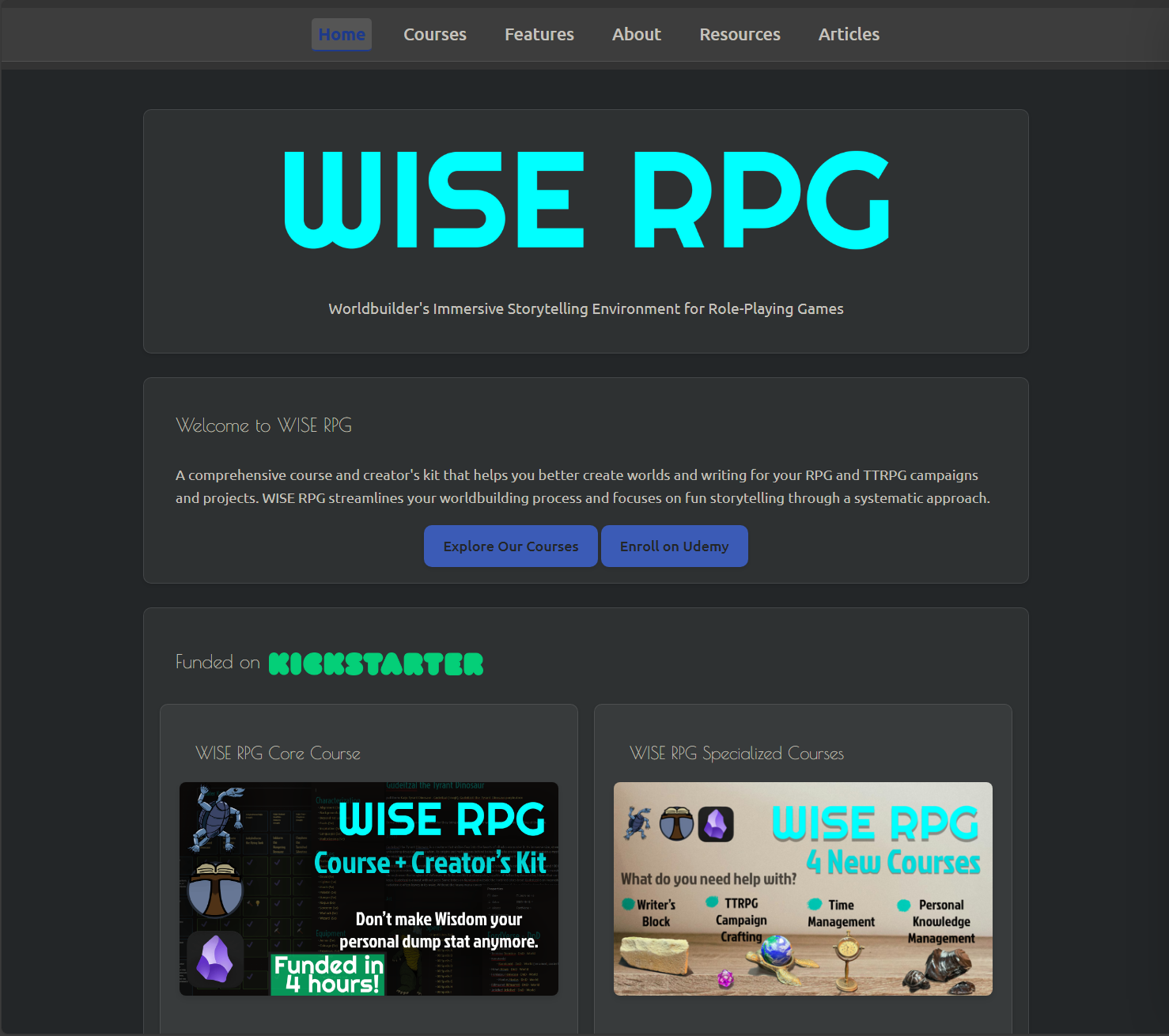 WISE RPG Website